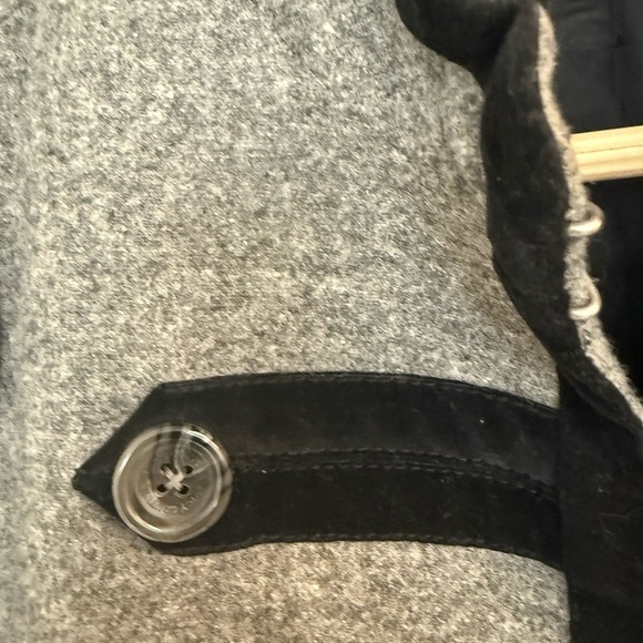 Juicy Couture L vintage military vibes Heather Gray Blazer with Black Trim EVC - Picture 6 of 13